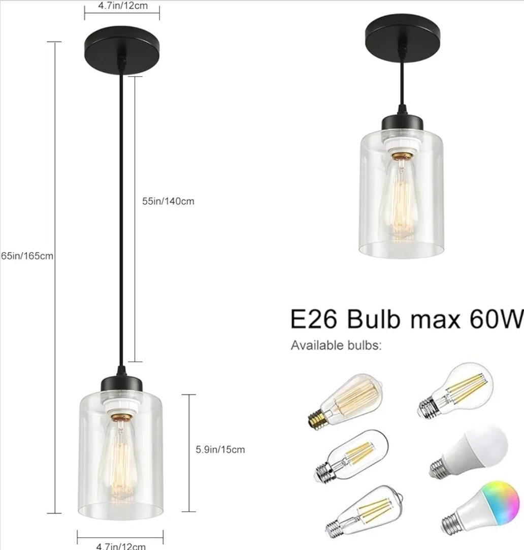 Modern Black Farmhouse 3 Pendant Light - photo 2