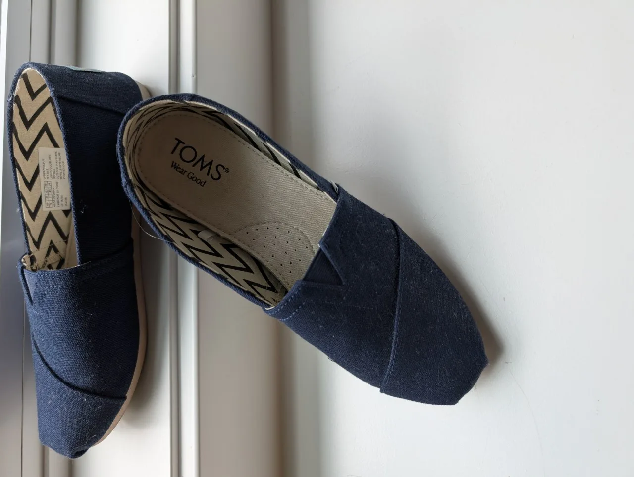 TOMS Navy Blue Slip-On Shoes image indicator(4)