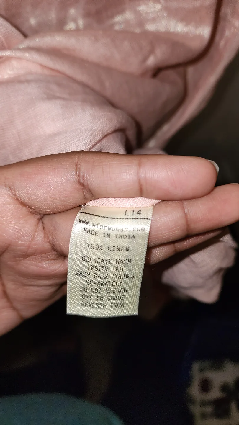 W Linen Pink Tunic/ Kurti image indicator(6)