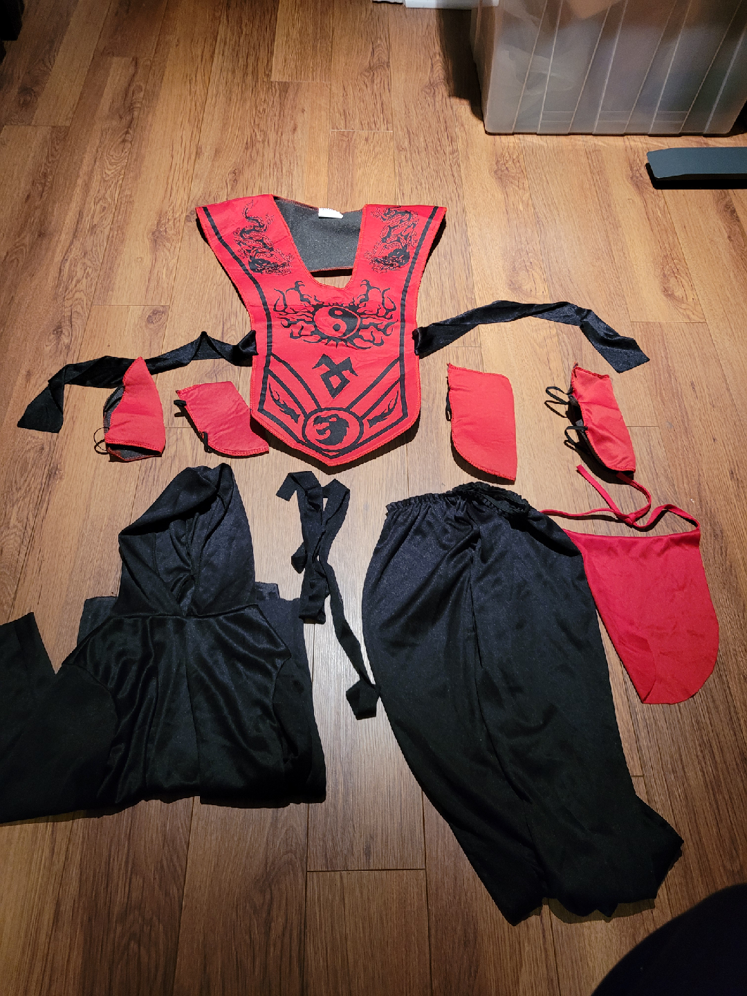 Ninja Costume - Red & Black