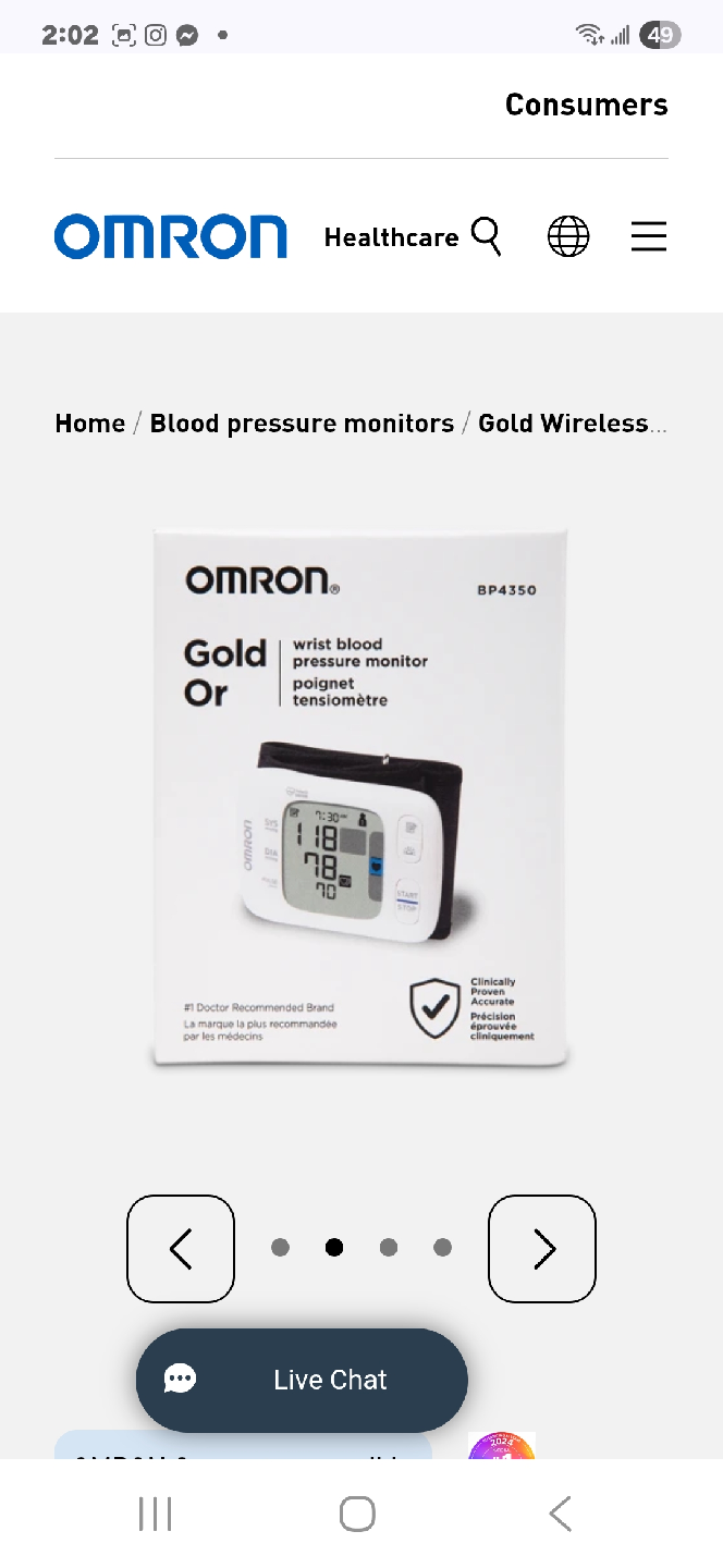 Omron Gold BP4350 Wrist Blood Pressure Monitor - photo 2