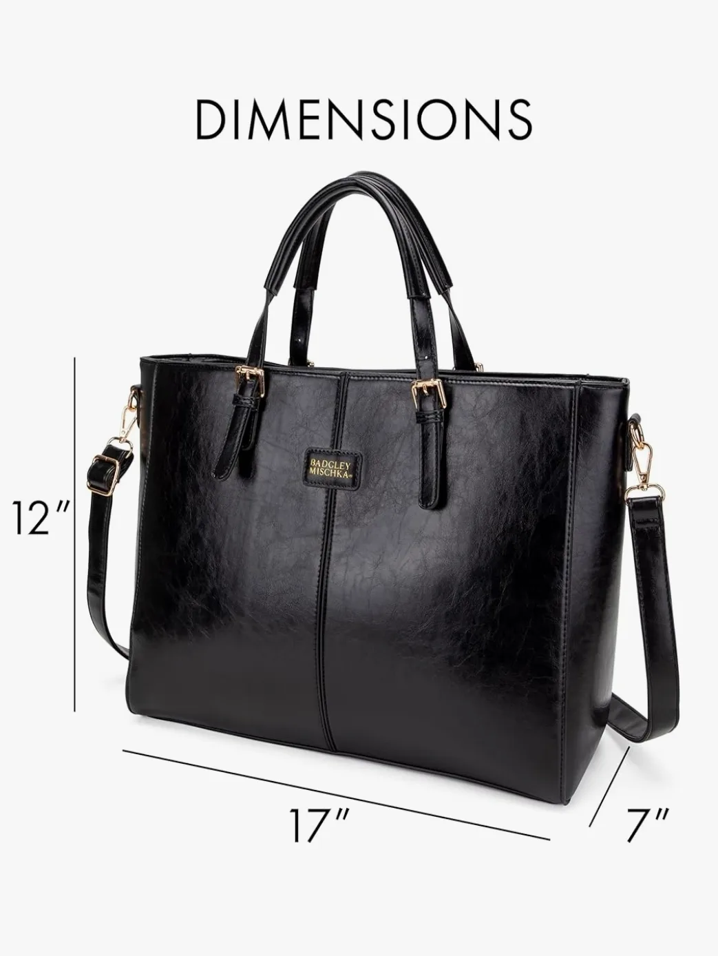 Badgley Mischka Black Tote Bag image indicator(2)