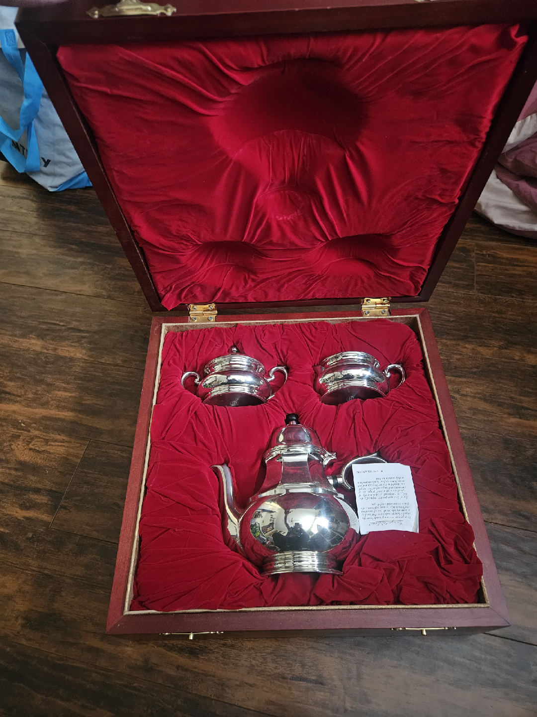 Vintage ROYAL SELANGOR PEWTER 1885 Style Tea Set In Original Box