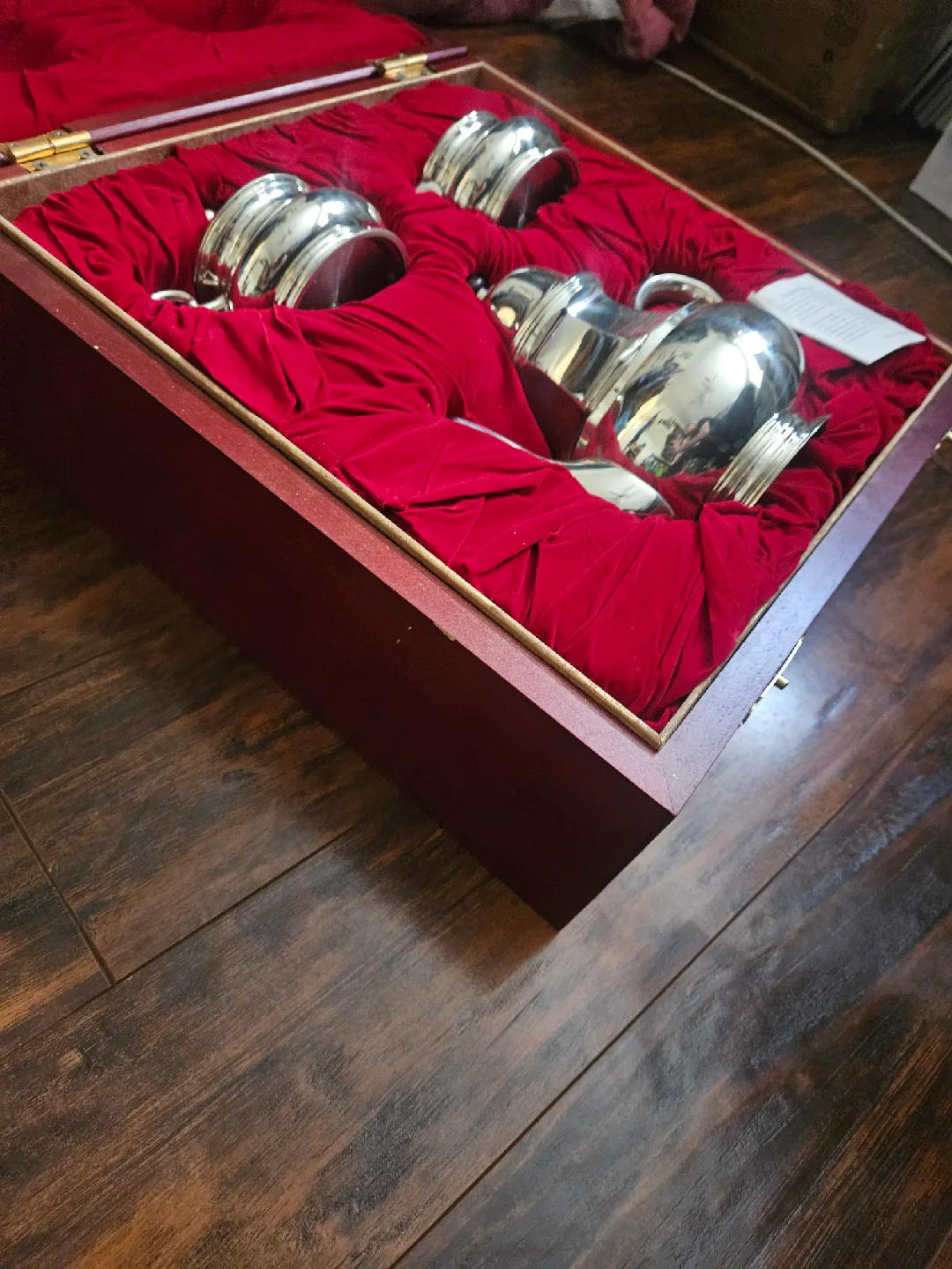 Vintage ROYAL SELANGOR PEWTER 1885 Style Tea Set In Original Box image indicator(8)