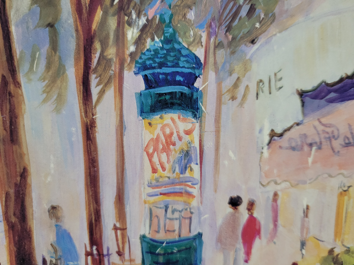 Cafe de Flore Painting by D. Spangler, 30.5" x 26" - photo 3