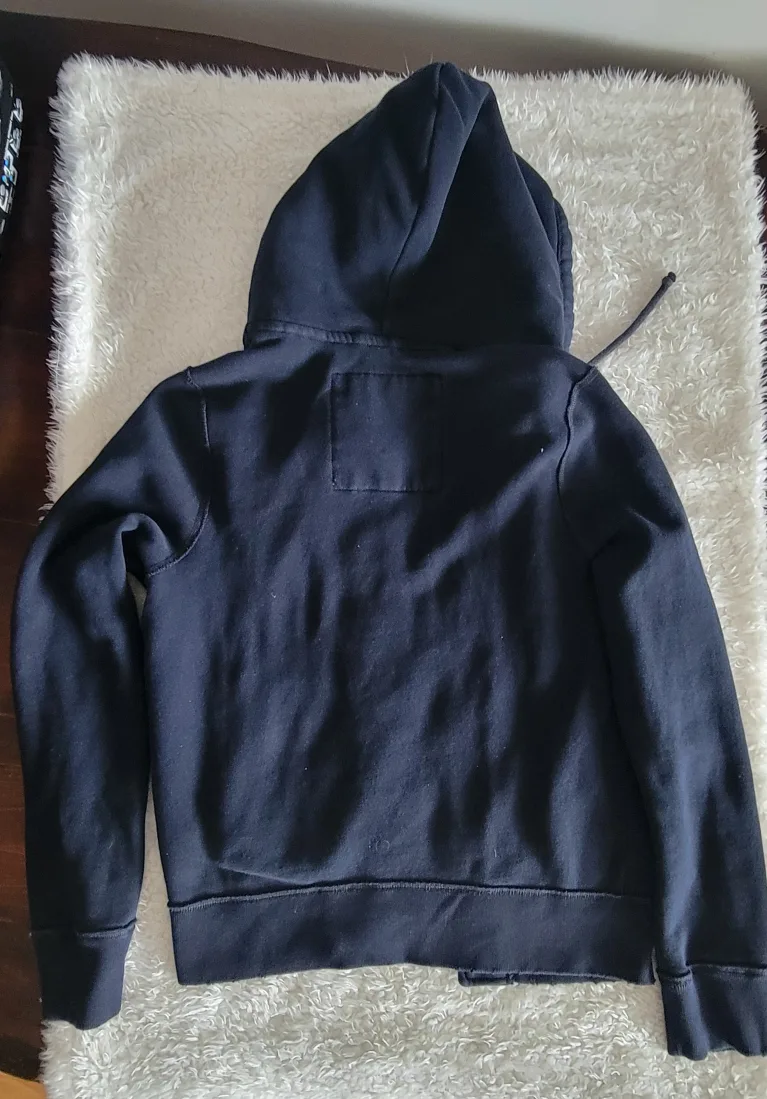 Men's Hollister Navy Blue Hoodie Jacket image indicator(3)