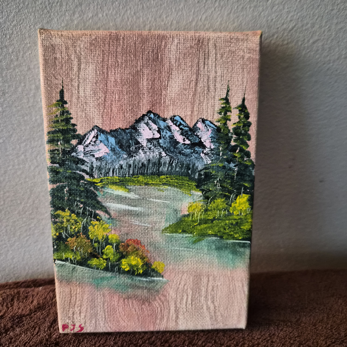 Miniature Mountain Landscape Painting