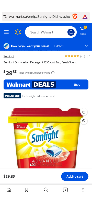 1 Containers of Sunlight Advanced Dishwasher Pods, 72 count - photo 5