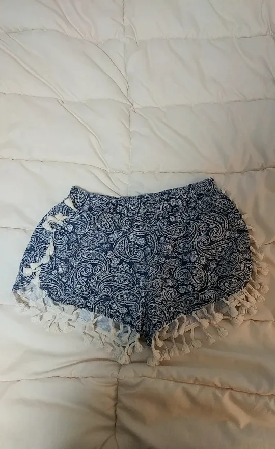 Paisley Print Shorts with Tassels thumbnail