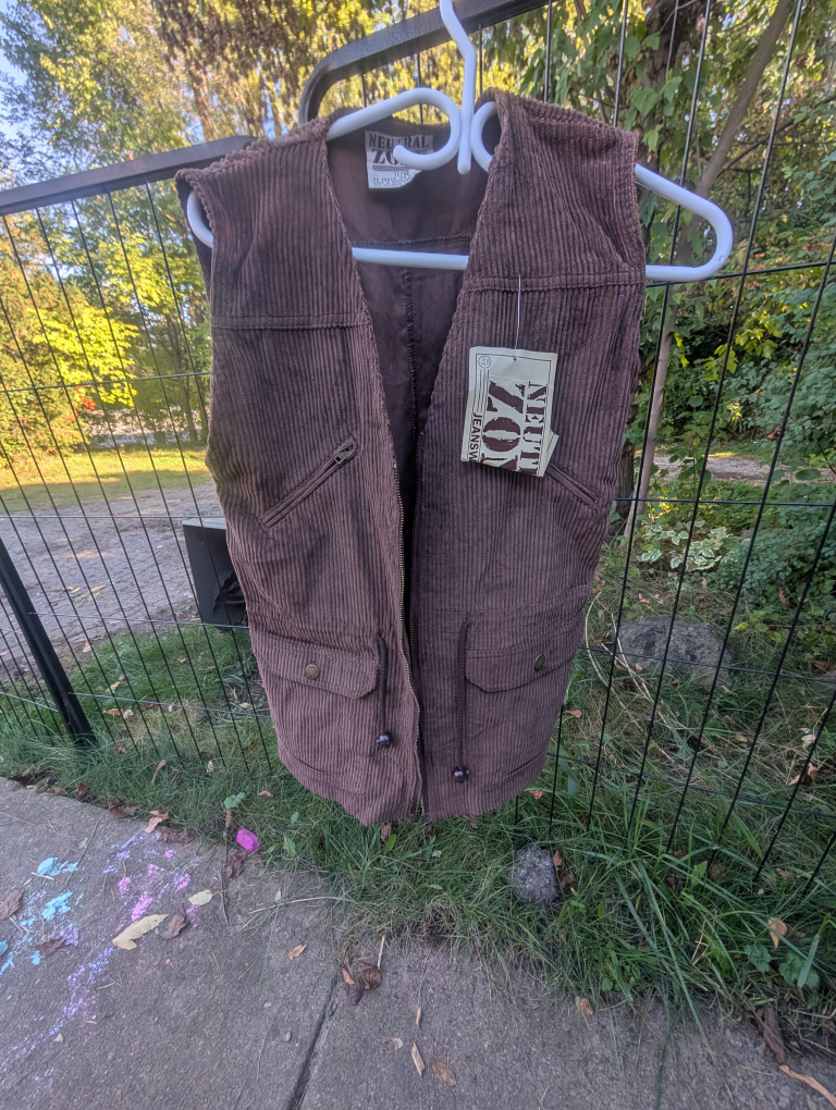 Neutral Zone Brown Corduroy Vest - Size 11/12