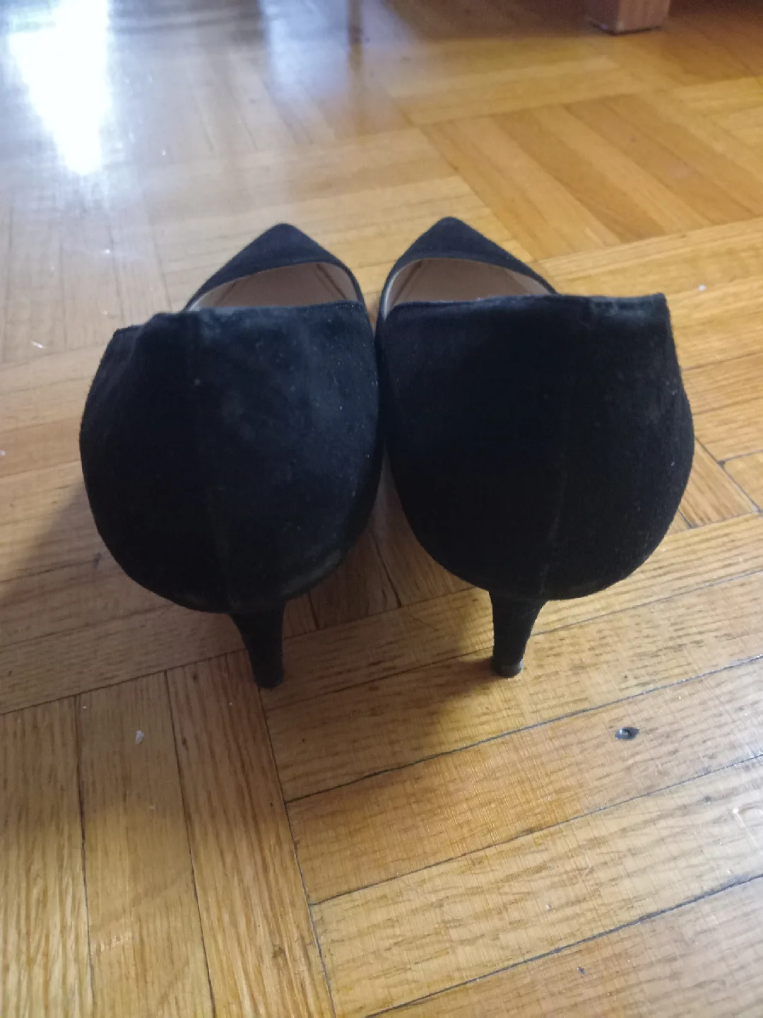 Prada Milano Black Suede Heels Size US   6.5W image indicator(3)