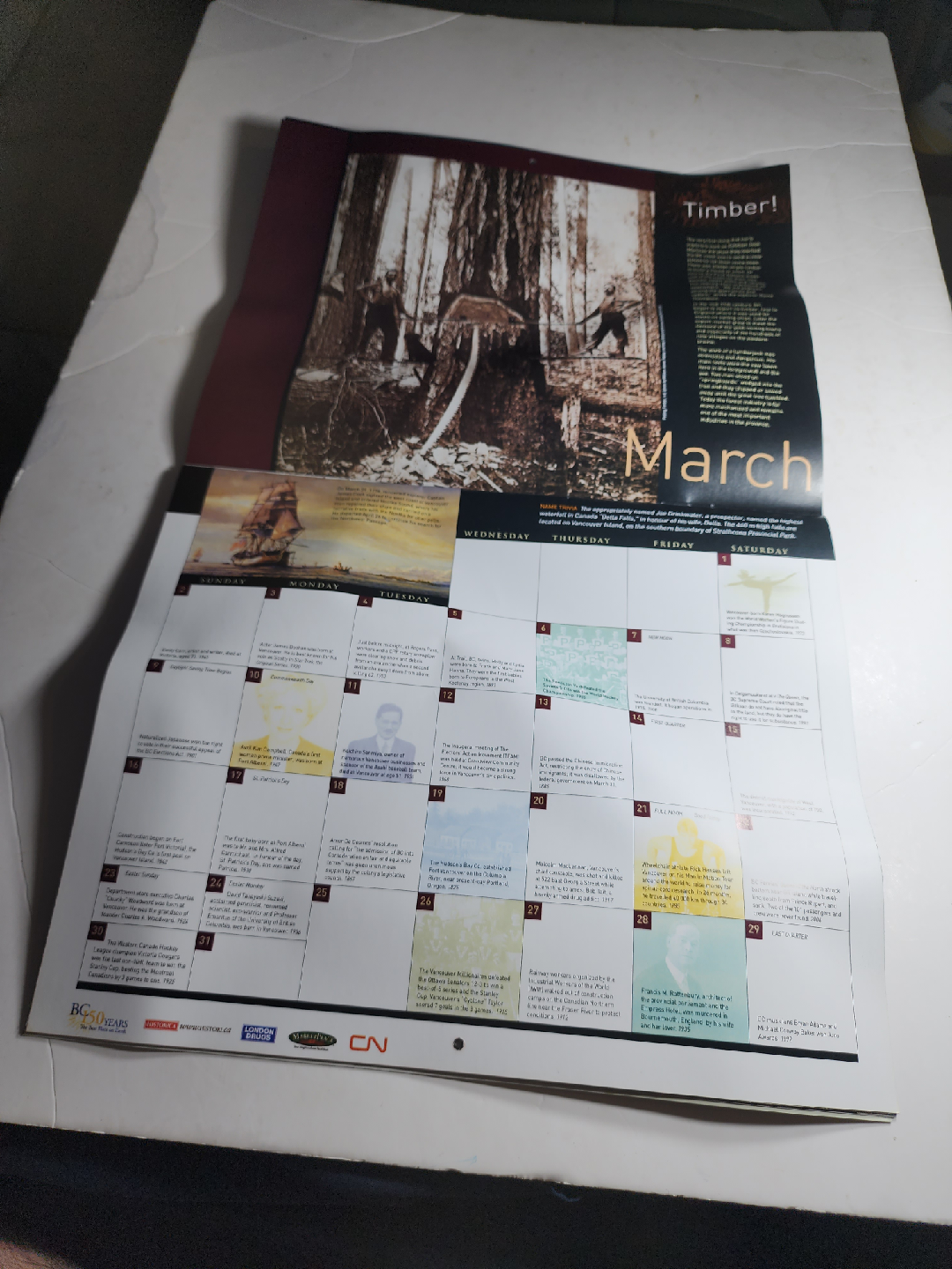 British Columbia 150 Years Calendar - photo 4