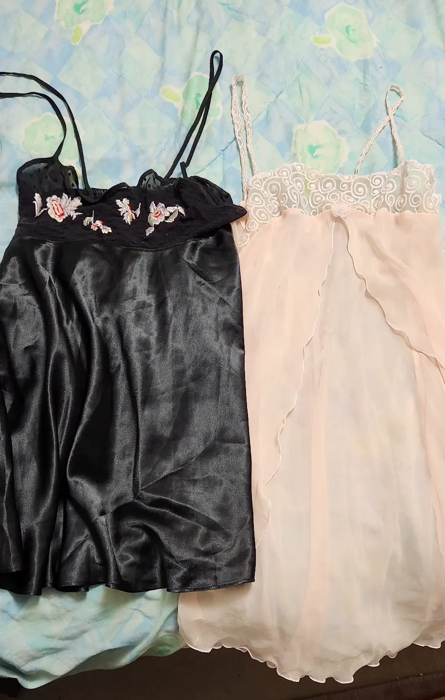 Black and Pink Lingerie Slip Dresses thumbnail