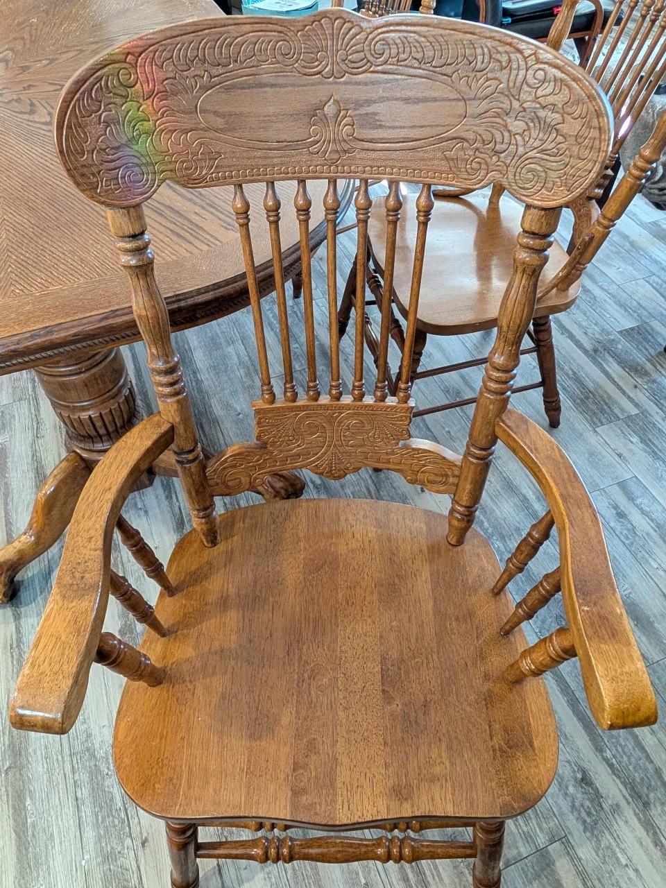 Wooden Dining Table with 6 Chairs image indicator(5)