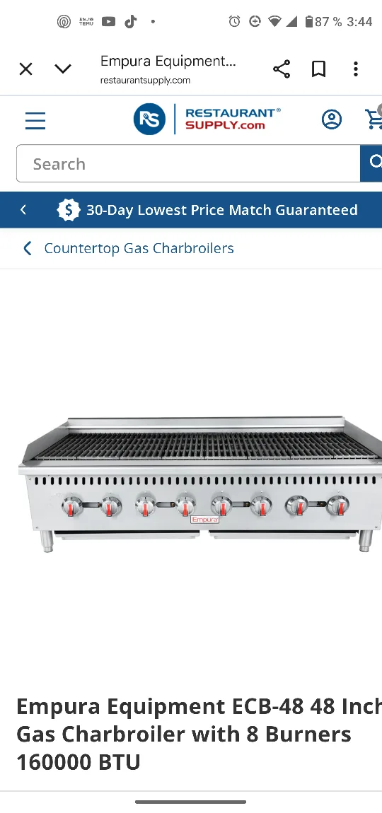 Radiance Gas Charbroiler Grill image indicator(2)