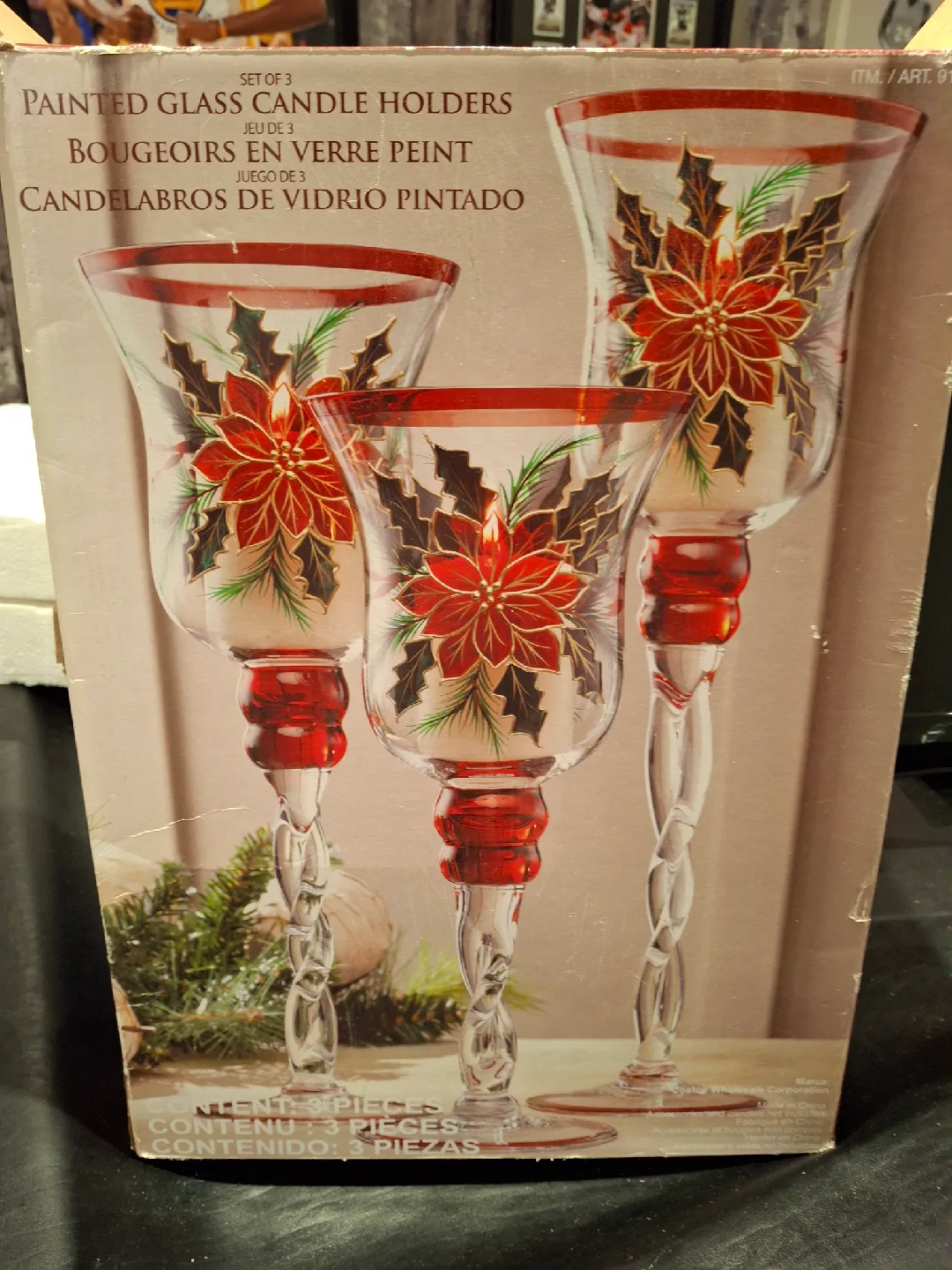 Beautiful 3-piece candle holder. I thumbnail