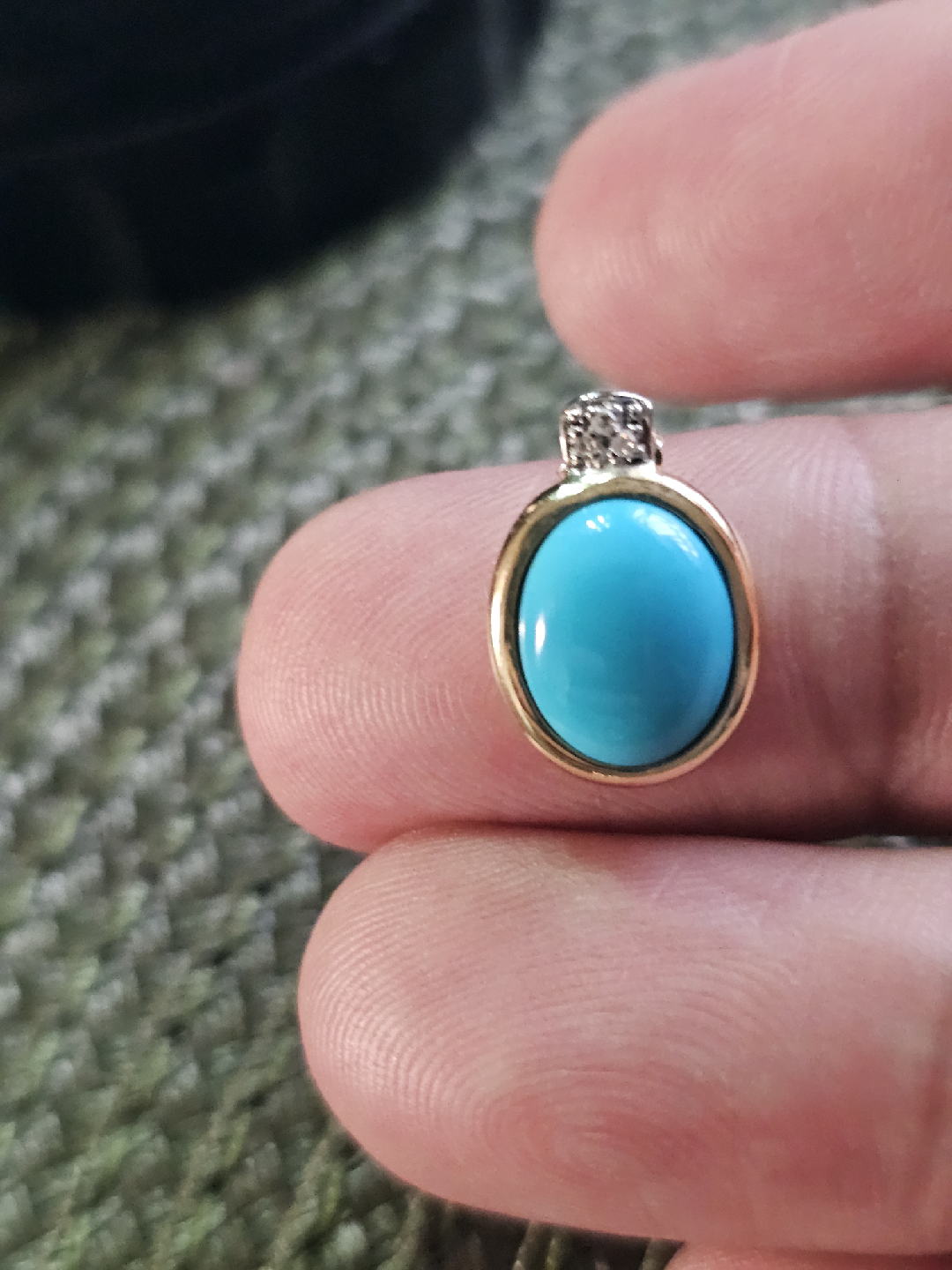 Turquoise &14K Gold Earrings 4.13g - photo 3