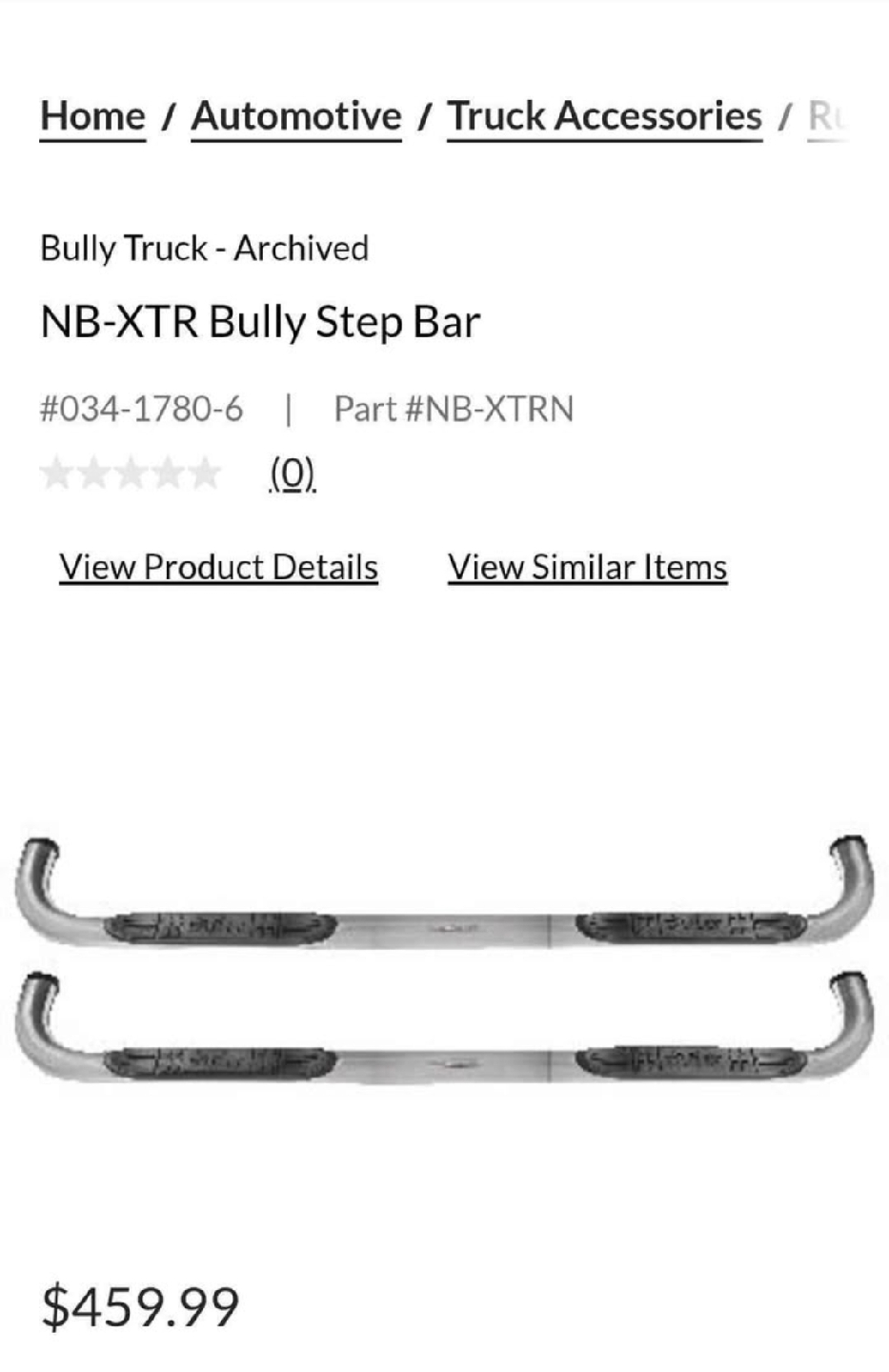 Brand New NB-XTR Bully Step Bar