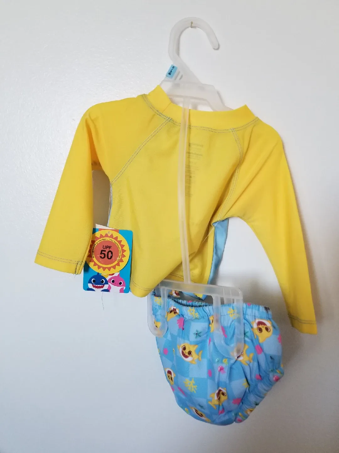 New Baby Shark Swim Set - UPF 50, Size 0-3 Months image indicator(2)