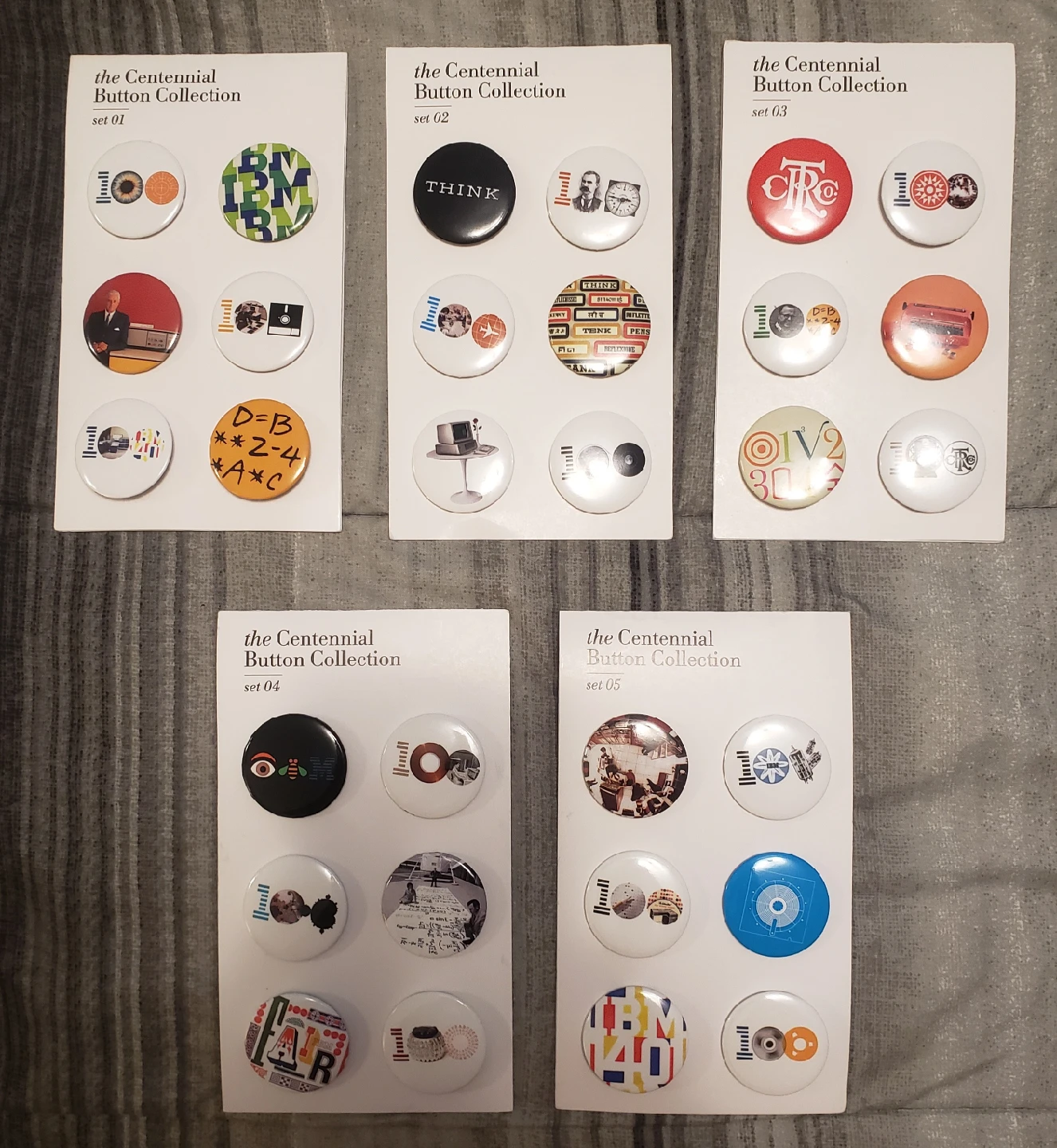IBM Centennial Button Collection Set