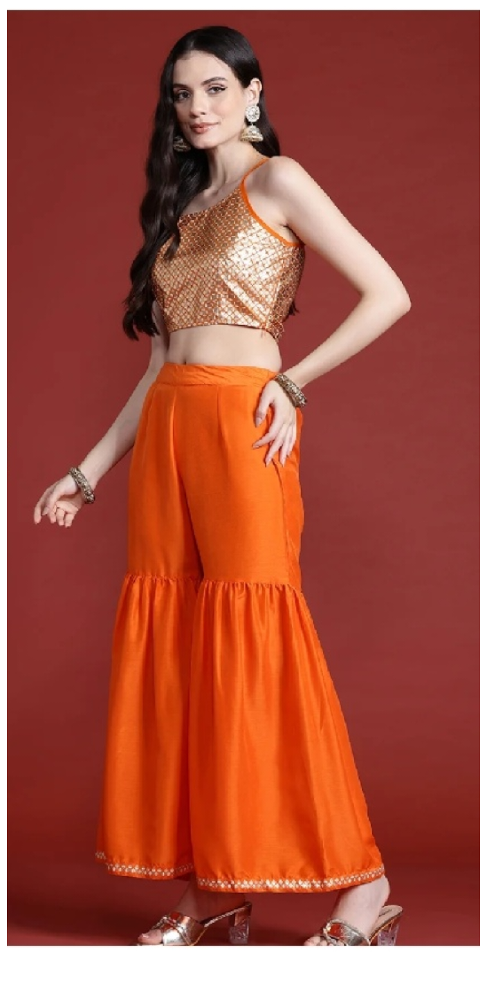 Orange Palazzo Pants Outfit