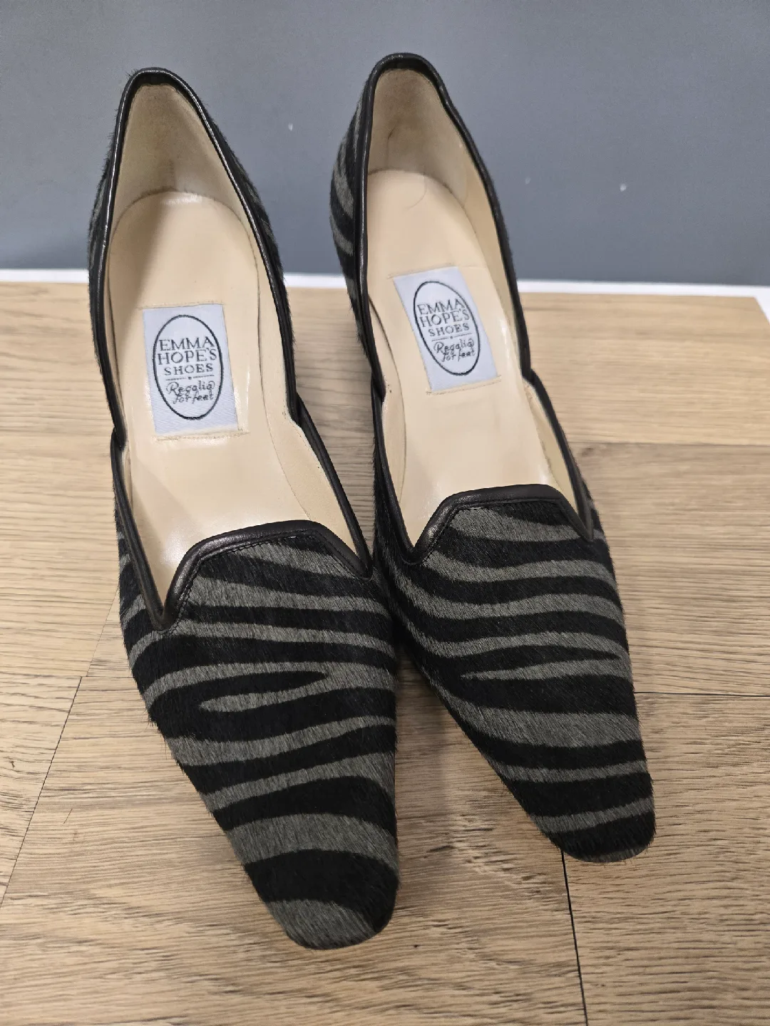 Emma Hope's Shoes Zebra Print Heels - Size 39.5