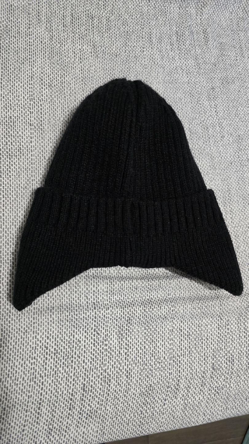 Black Knit Trapper Hat