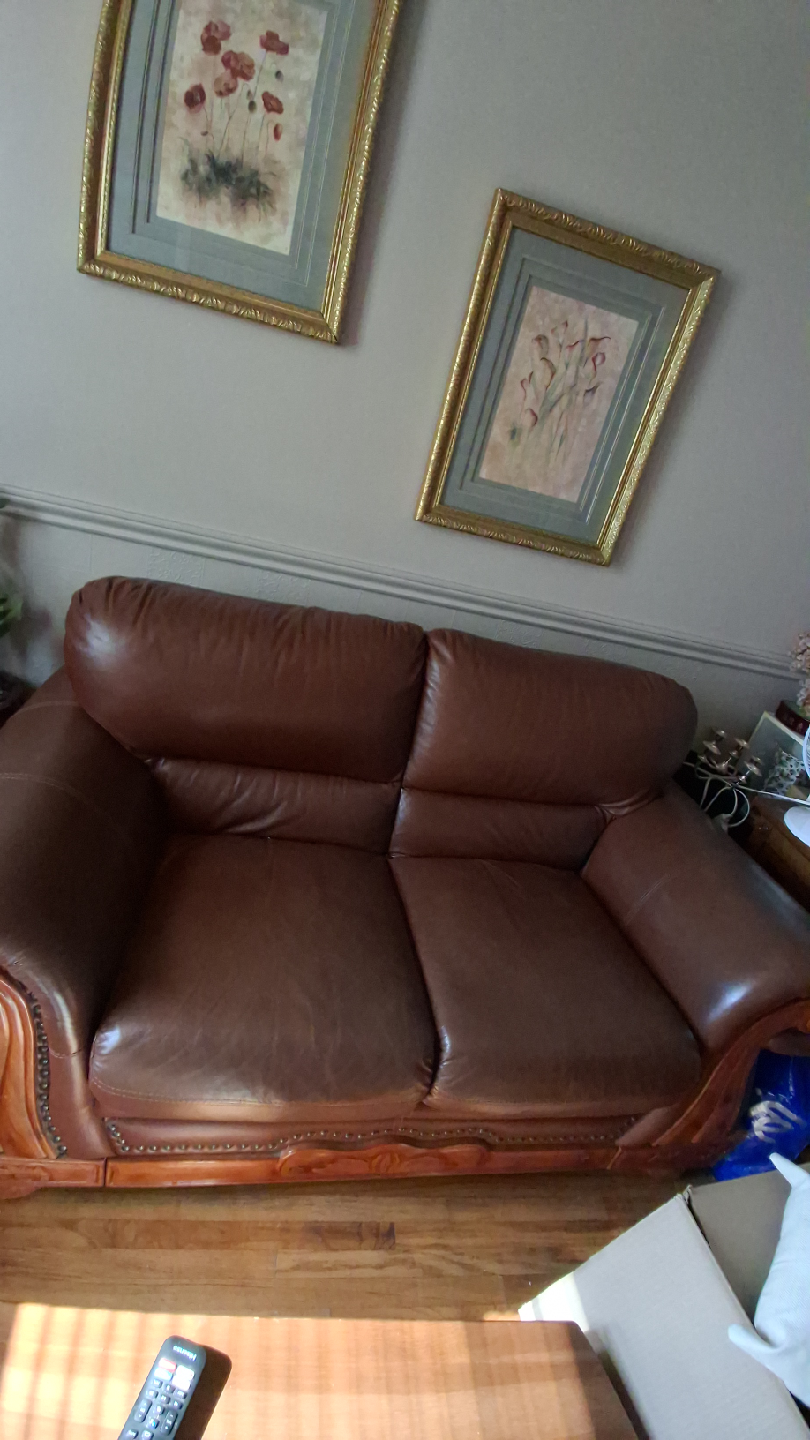 Brown Leather Sofa