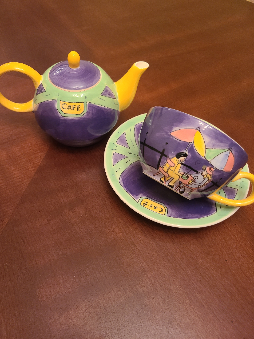 Cafe Tea Set - Teapot, Cup & Saucer - photo 2