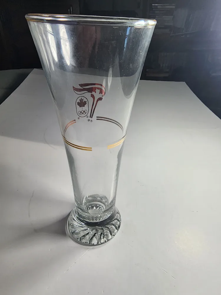 Vintage 1988 Calgary Olympics Tall Glass image indicator(5)