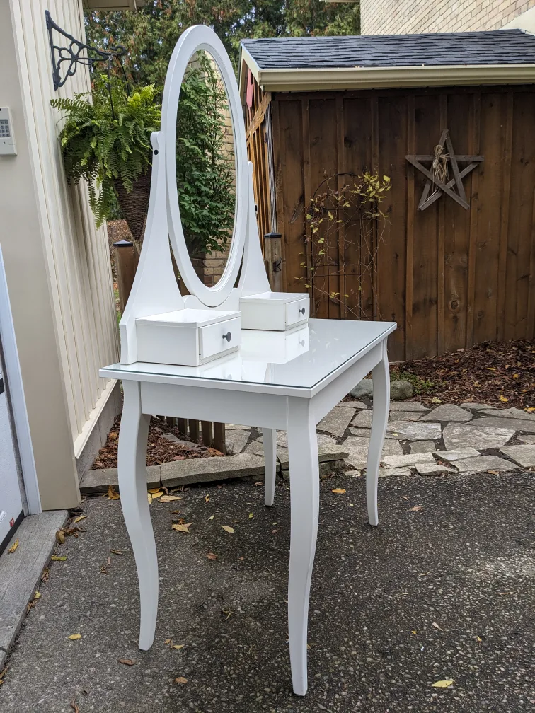 Ikea Hemnes Vanity/Desk With Mirror image indicator(3)