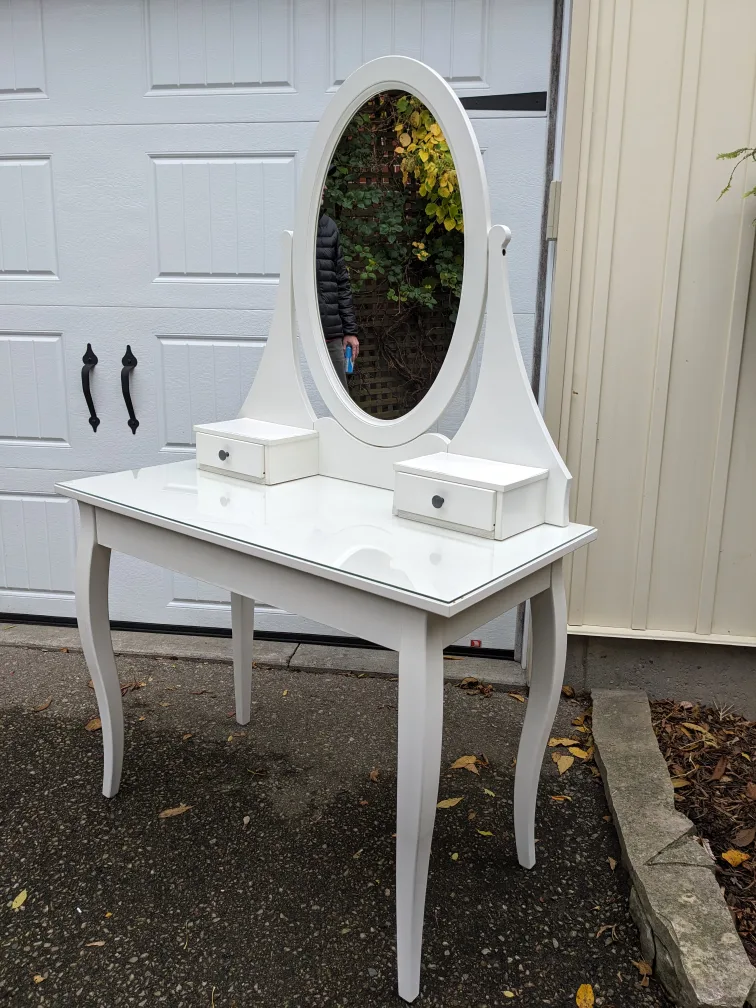 Ikea Hemnes Vanity/Desk With Mirror image indicator(9)