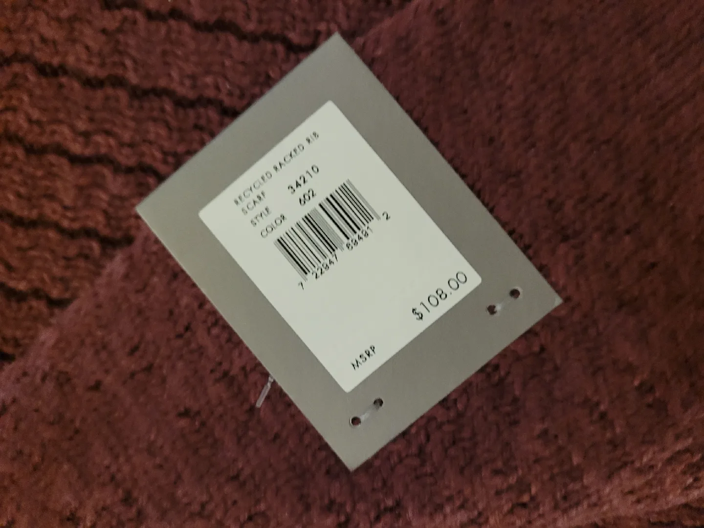 BNWT Michael Kors Burgundy Men's Beanie and Scarf Set image indicator(7)