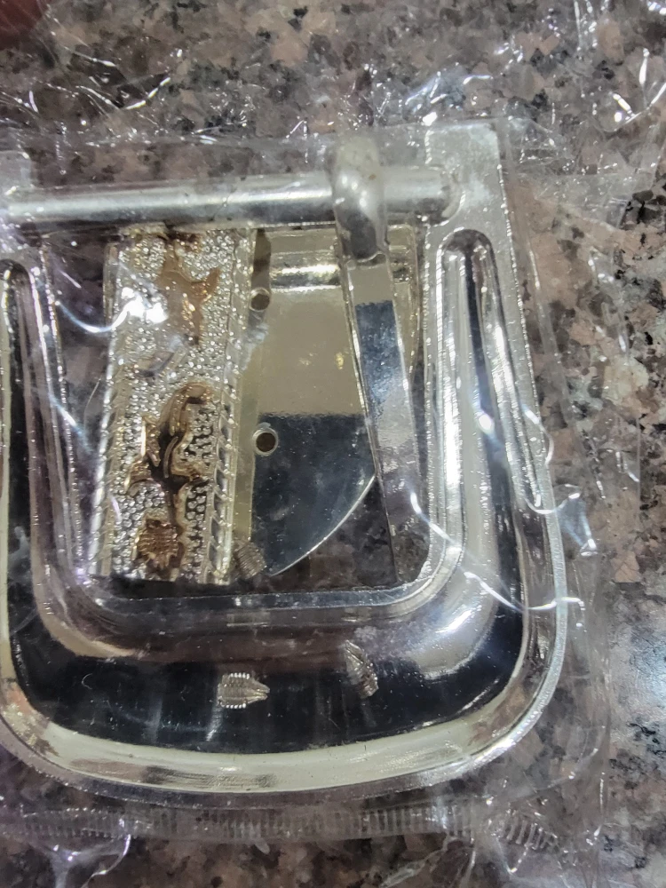 Silver & Gold Tone Belt Buckle - New - photo 2