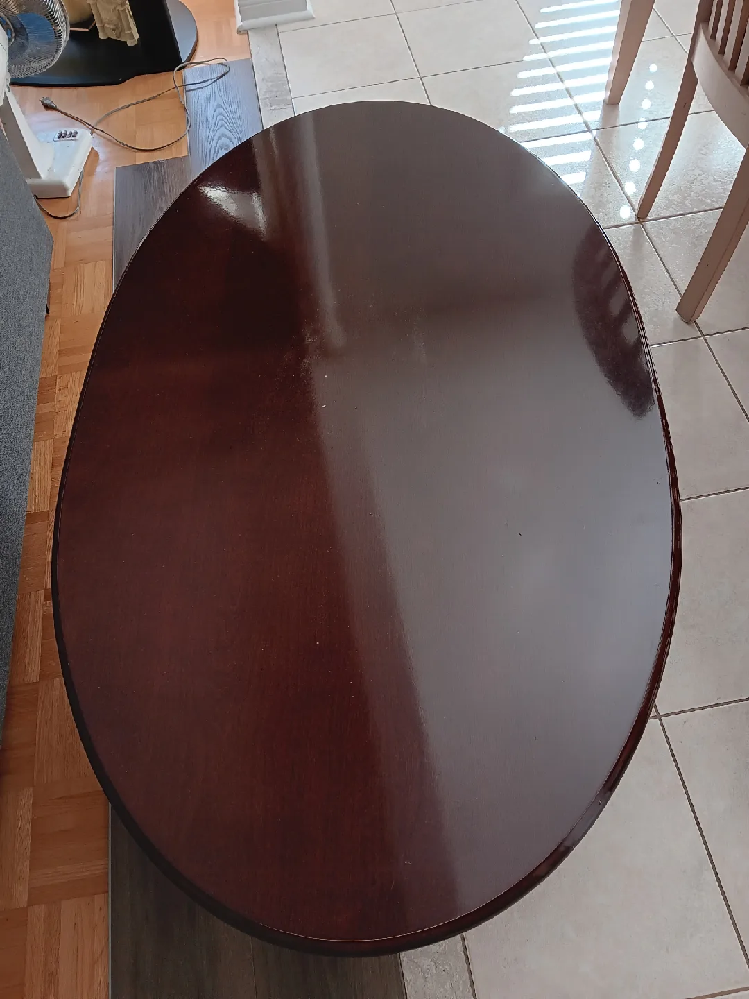 Oval Wooden Coffee Table and End Tables image indicator(2)