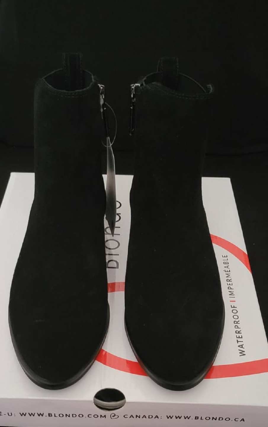 Blondo Waterproof Black Suede Ankle Boots