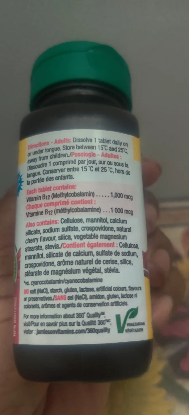 Jamieson B12 1000 mcg - 150 Sublingual Tabs image indicator(3)