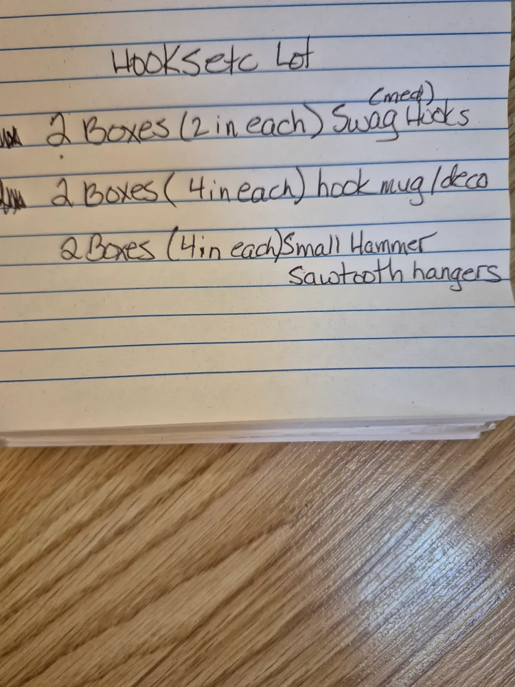 Hooks & Hangers Lot: Swag Hooks, Mug Hooks, Sawtooth Hangers image indicator(5)