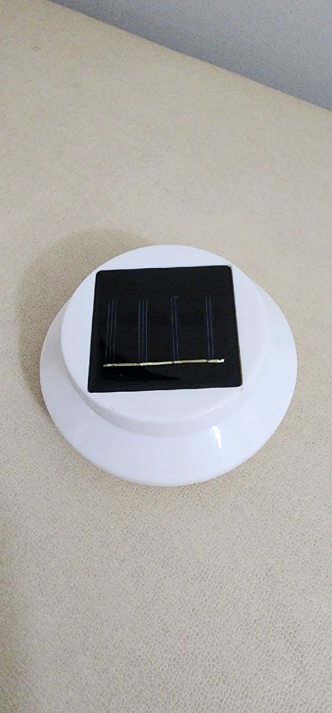 White Solar Powered Disk Lights image indicator(2)