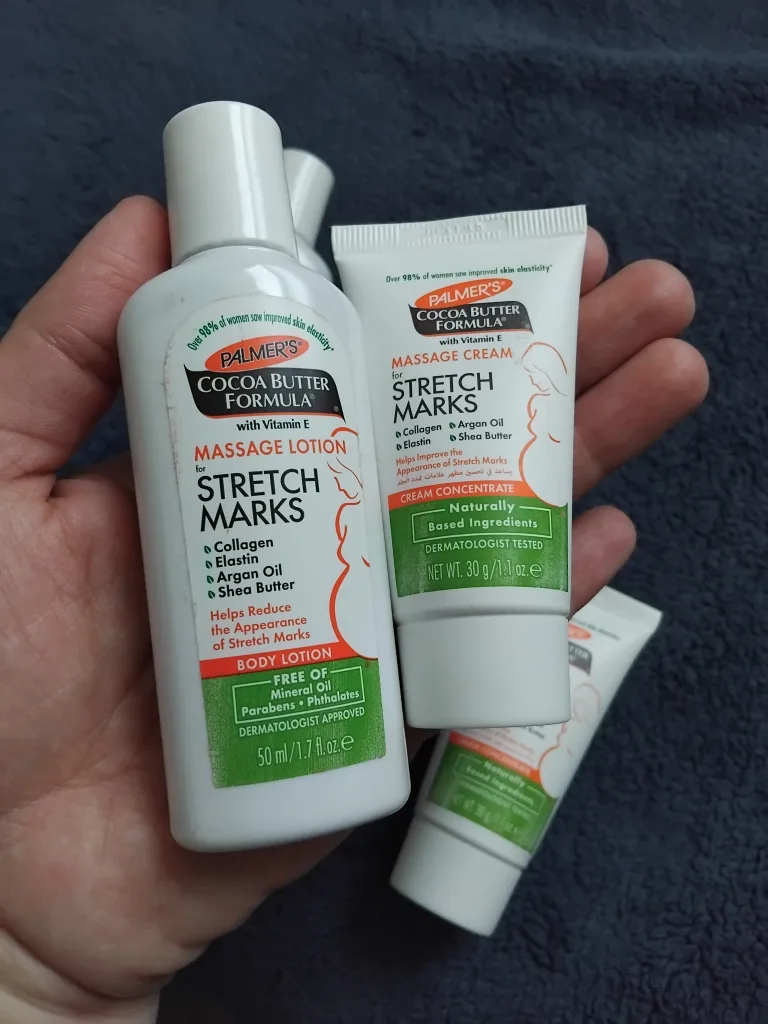 Palmers stretch mark cream and lotion small size thumbnail