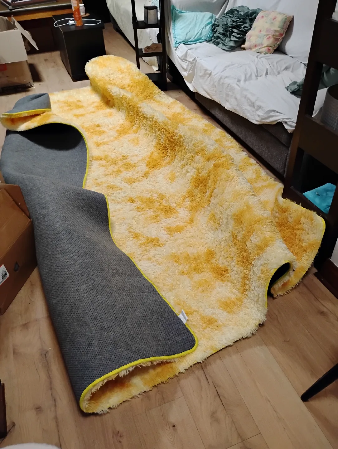 Yellow & Grey Shag Rug image indicator(4)