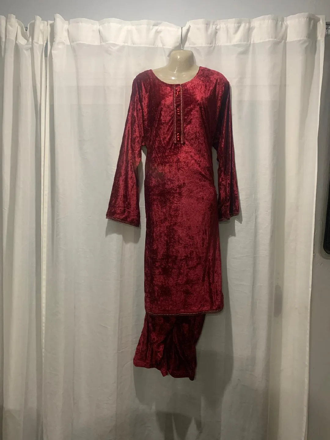 Velvet Kurti Pant Set image indicator(2)