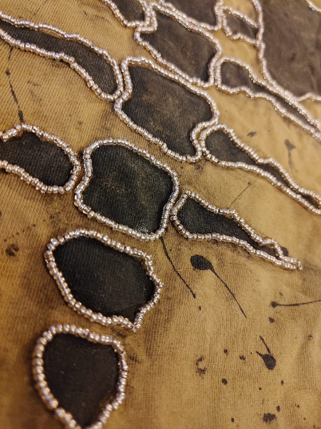 Hand-painted & beaded tank top - photo 4