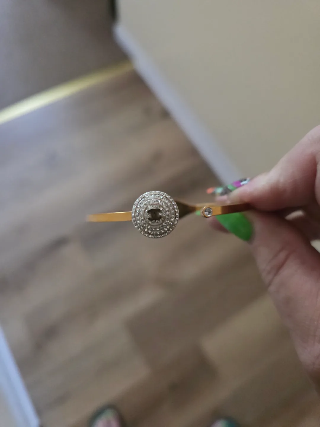 Gold Tone Bangle Bracelet thumbnail