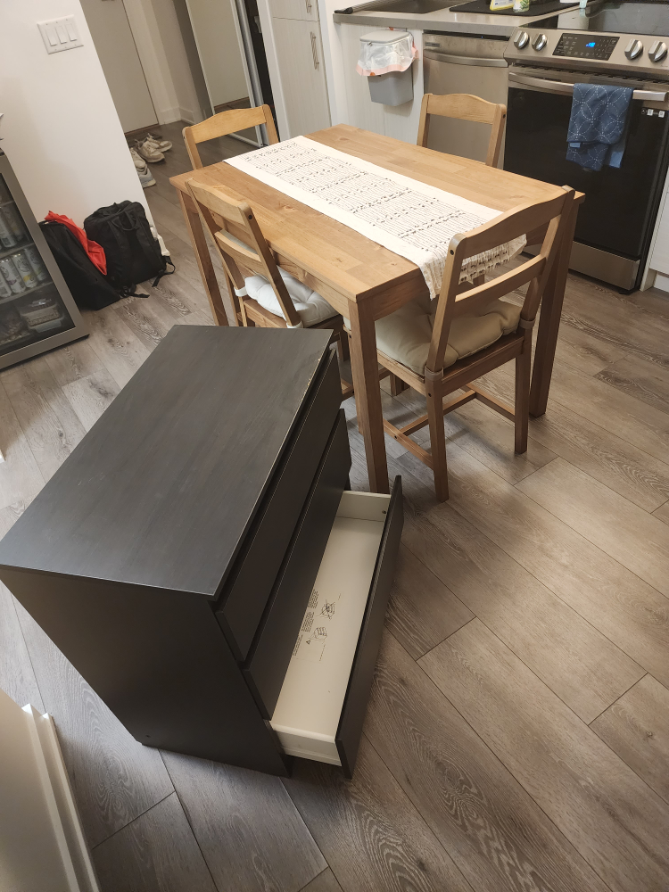 IKEA Hemnes 3-Drawer Chest & Dining Table with 4 Chairs