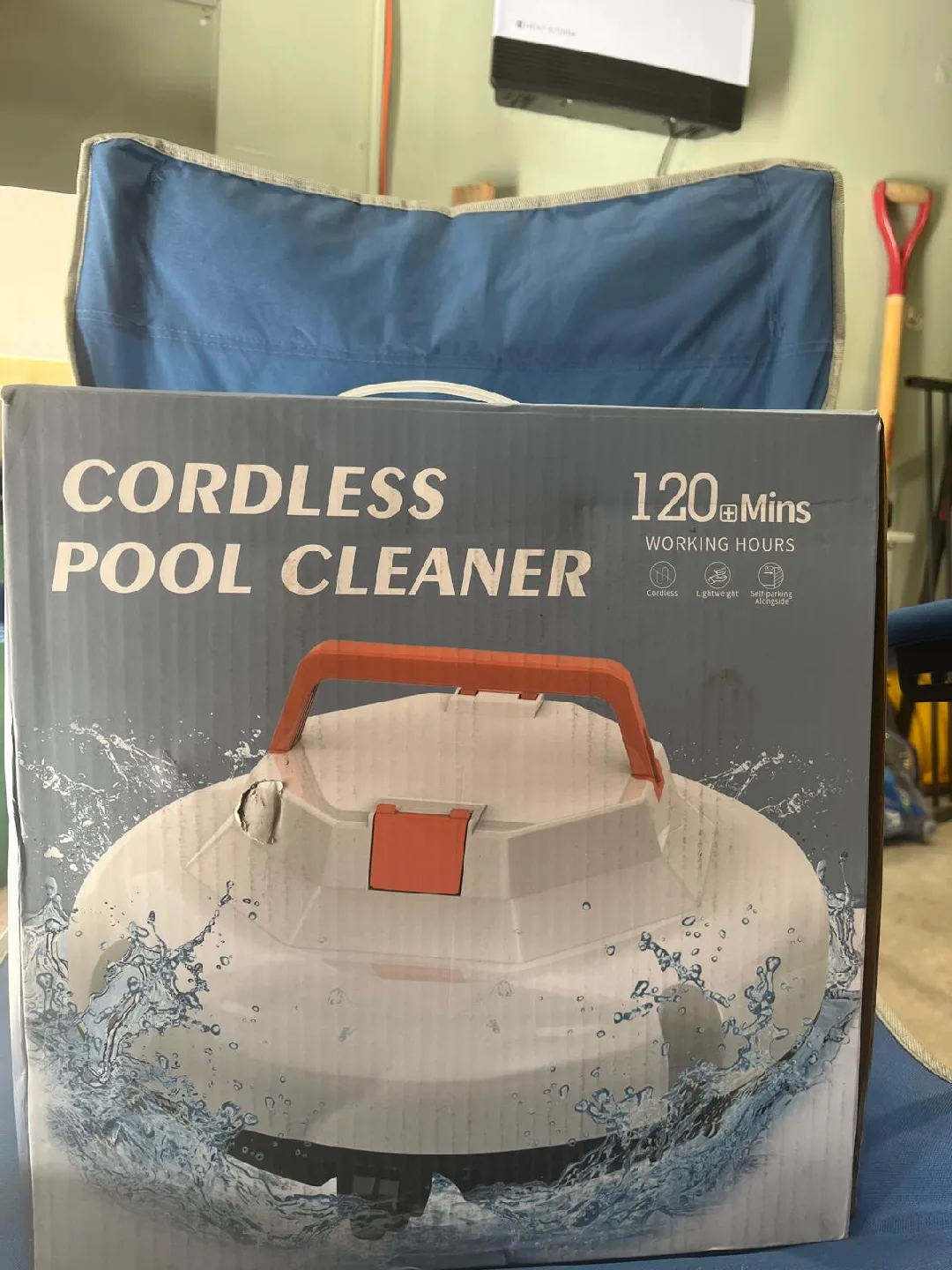 KOSGHO Cordless Robotic Pool Cleaner - White & Orange image indicator(3)