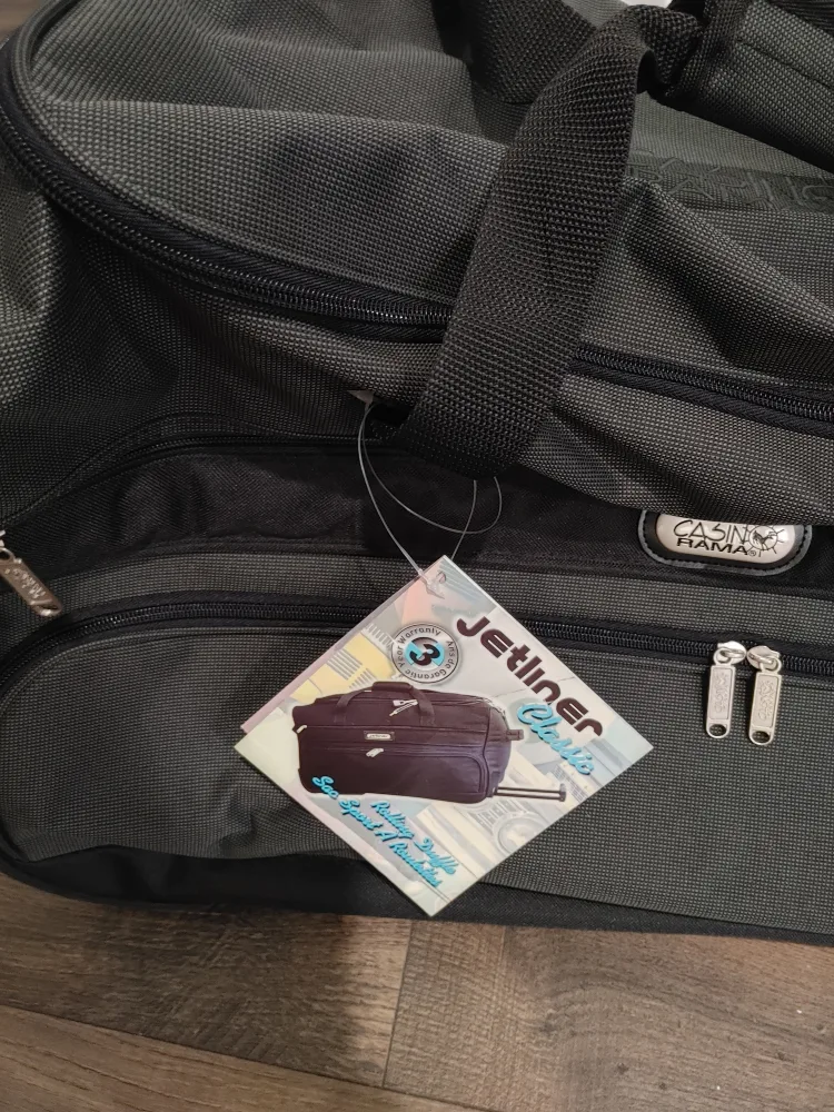 🧡BRAND NEW! LARGE ROLLING TRAVEL DUFFLE BAG & HANDLE image indicator(2)