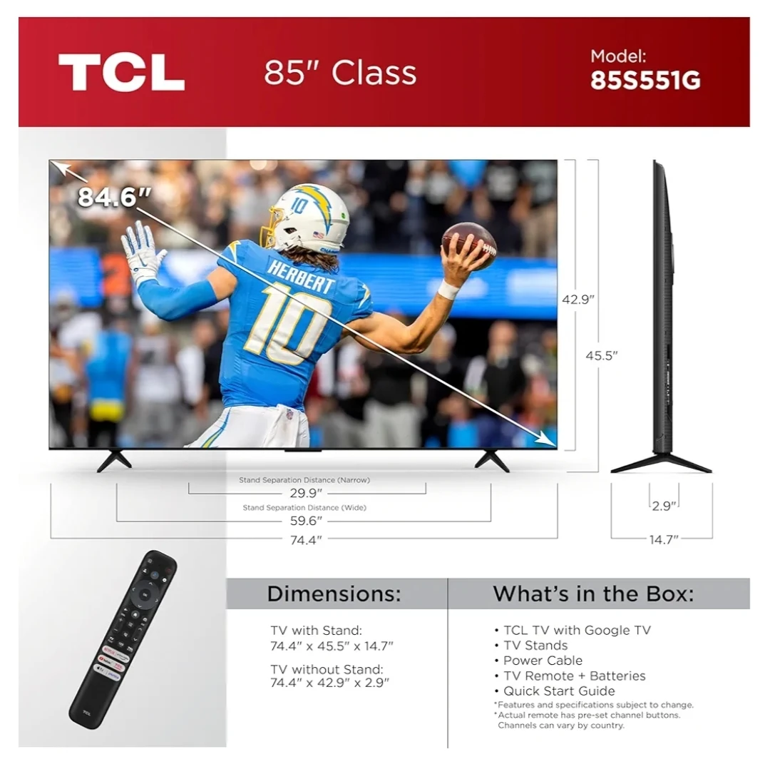 TCL 85-Inch Class S5 4K UHD LED Smart TV - photo 2