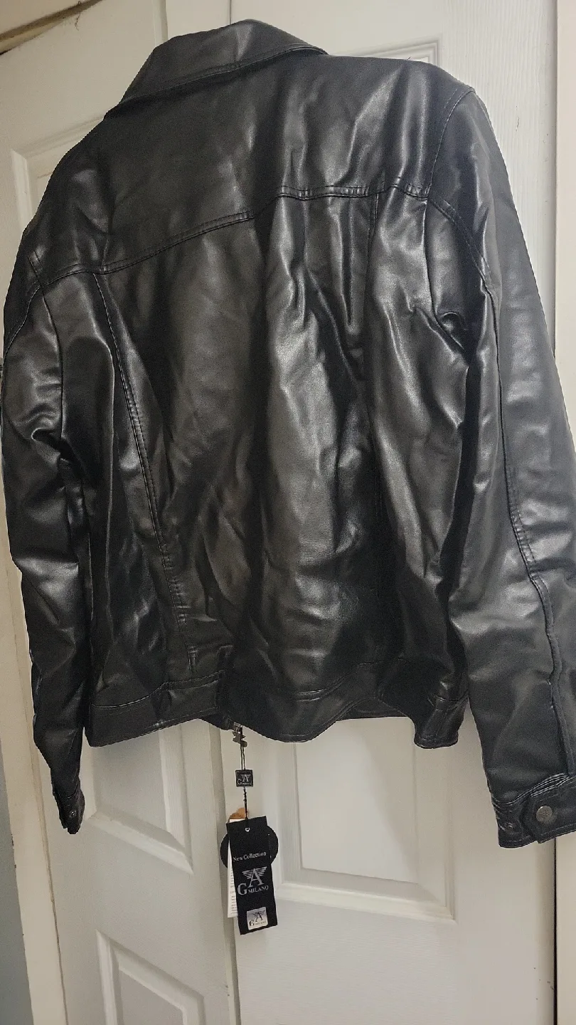 New GA Milano Black Leather Jacket Medium size image indicator(4)
