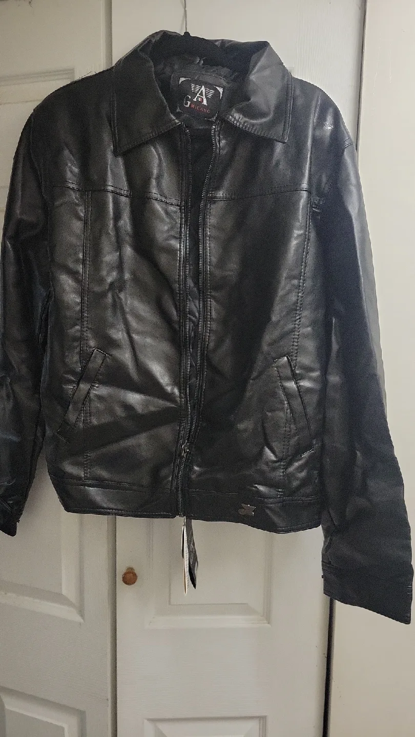 New GA Milano Black Leather Jacket Medium size image indicator(5)